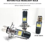 9-16V H4 LED Motorcycle Headlight Bulbs, Super Bright 3030 Chips Bulb Halogen Lamp Replacement, Waterproof High/Low Beam LED Headlight Bulb for Most Motorcycles ATVs (White) - Image 6