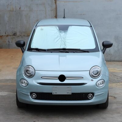 Front Windshield Sun Shade Compatible with Fiat 500 2010-2024 Car Windshield Sun Shade Foldable Sun Shield UV Protection Auto Accessories (Front Windshield Memory Steel Wire) - Image 7