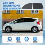 Nuanchu 4 Pack Car Window Shade Seat Sun Protection Cover Breathable Mesh Front Rear Universal Automotive Window Cover for Family Camping Privacy Blackout Front(23'', 22-43'') Rear(21'', 22-43'') - Image 6