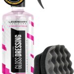 Legendary Gloss Dressing with Applicator 16oz - Tire Shine Spray & Plastic Restorer – Water Based & Non-Greasy Interior/Exterior Detailing Spray - Trim, Rubber, Vinyl & Plastic Restorer for Cars