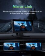 Apple Carplay Screen for Car, 7" HD Portable Wireless Apple Carplay & Android Auto Touchscreen, with 1080P Backup Camera, Car Play Screen Tablet, GPS Navigation/Mirror Link/Bluetooth/FM/Voice Control - Image 6