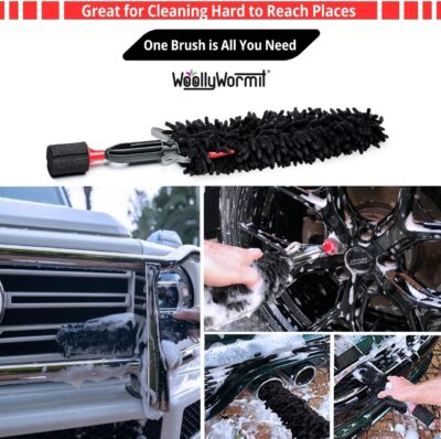 Wheel Cleaning Brush Car Detailing Kit - Rim Brush, Lug Nuts and Wheel Cleaner Brush Car Wash Kit -Tire Brushes for Cleaning Rims - Car Cleaning Supplies and Rim Cleaner Brush Set - Image 4