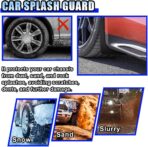 4PCS Universal Car Mud Flaps, Flexible Splash Guards Set for Front & Rear, Bendable Mudguards with Fastener Rivet Clips, Car Exterior Accessories for Pickup, Truck, SUV (Black) - Image 4