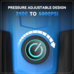 Pressure Cleaner 5000PSI, Heavy Duty Power Cleaner, with 4 Nozzles,Foam Cannon,33FT Hose and 500ml Soap Bottle,Car Wash Machine/Car/Driveway/Patio Clean (Blue) - Image 8
