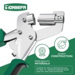 Professional Grommet Tool Kit with 3/8 Inch Eyelets - Heavy Duty Metal Grommet Press for Fabric, Leather, Tarps, DIY and Crafts, Tonmifr Grommet Kit with Hole Cutter, Pliers & 300 Pcs 10mm Grommets - Image 3