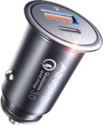 AINOPE 67.5W Super Mini Cigarette Lighter Adapter Car Charger USB C Fast Charging, All Metal PD&QC Type C Car Charger Adapter Outlet Plug Socket for iPhone 17 16 Pro Max 15 14 13 Air, Samsung S26 S25