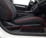 EKR Civic Seat Covers Custom Fit for Honda Civic Hatchback 2018 2019 2020 2021 EX,EX-L,Sport,Sport Touring,Waterproof Leather Car Seat Cover Full Set,Faux Leather(Black with Red Trim) - Image 2
