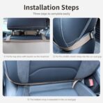 Kick Mat Back Seat Protector Waterproof Leather Car Seat Back Organizers Cover with 3 Storage Pockets for Kids Pets SUV Sedan Minivan Truck Car Travel Accessories (Beige 2-Pack) - Image 7