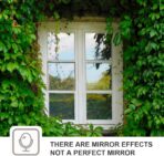 WPCTEV Window Film One Way Mirror Tint Vinyl Daytime Privacy Static Non-Adhesive Decorative Heat Control Anti UV Window Covering for Home and Office Black Silver 6 Mil 17.5 Inch x 6.5 Feet - Image 2