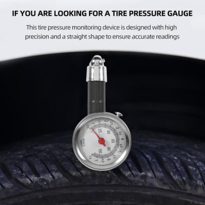 Didiseaon High-Precision Dial Tire Pressure Gauge for Cars and Motorcycles Digital Display, Portable Car Pressure Monitor Tool in Protective Plastic Case for Accurate Tire Testing - Image 5