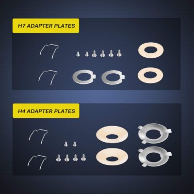 Nilight - 10041P 2.5" Mini Projector Lens for H1 Bulb Headlights Retrofit, Custom Headlamps Conversion:Chrome Shround,2 Years Warranty - Image 4