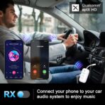 Premium Airplane Bluetooth 5.4 Transmitter Adapter, for 2 AirPods/Headphones,2 in 1 Transmitter Receiver with aptX Low Latency,Wireless Adapter for Flight,TV,Gym,Tablets Car Stereo - Image 7