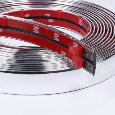 16FT Automotive Chrome Trim Molding 1"(25mm) Heavy Duty Chrome Car Moldings Trim UV Protected Scratch-Proof for Truck RV SUV Side Door Window Bumper, Self Adhesive - Image 2