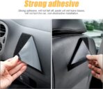 Car Seat Side Pocket Organizer, PU Leather Mini Storage Bag for Auto Door Window Console, Pen Phone Holder Tray Pouch Vehicle Seat Gap Filler for Organize Document, Registration, Notepad (Black) - Image 3