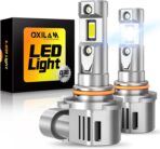 OXILAM 9006 LED Bulbs, 800% Brighter 30000LM, 6500K White HB4 CANBUS Ready LED Bulbs for Low Beam Replacement, Pack of 2