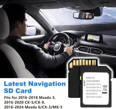 Navigation Car GPS SD Card Compatible with 2016-2018 Mazda 3, 2016-2020 CX-5/CX-9, 2016-2024 Mazda 6/CX-3/MX-5, GPS Map Card Sync Navigation System for USA/Canada/Mexico - Image 2
