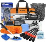 Car Cleaning kit, Car Interior Detailing kit with 10000pa Car Vacuum Cleaner, Detailing Brush Set, Wheel Brush, Windshield Cleaner Tool, Complete Auto Accessories for Men, Women