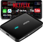 Wireless CarPlay Adapter, Magic AI Box with Dual-WiFi Stability, 4GB+32GB Enjoy Video & Music Apps, Navigation, AI Voice, Plug & Play for Factory Wired CarPlay