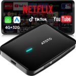 Wireless CarPlay Adapter, Magic AI Box with Dual-WiFi Stability, 4GB+32GB Enjoy Video & Music Apps, Navigation, AI Voice, Plug & Play for Factory Wired CarPlay