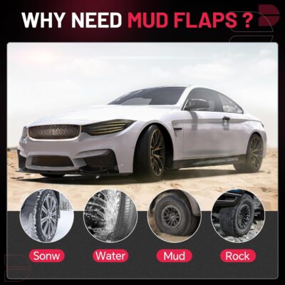 BDFHYK Mud Flaps Splash Guards 4PCS Front & Rear Side Mud Guards Compatible with Toyota Camry SE XSE 2018-2022 - Image 3