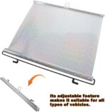 Car Side Window Sunshade with Suction Cup, Silver Laser Reflective Film, 40x60cm Retractable Privacy Shade for Automotive Heat Insulation and UV Protection, Suitable for Cars - Image 6