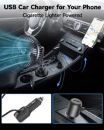 12V Car fan, 3-Speed Portable Vehicle Fan for Front Seat, Cigarette Lighter Powered with Car Charger, Mounted in Cup Holder, 360° Rotation, Car Necessities for Dog/SUV/RV/Truck/Van - Image 4