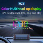 Heads Up Display for Cars, Color GPS Speedometer M23, HUD Display Car Windshield with Speed MPH, Compass Direction, Overspeed Alarm,Adaptive sensing light, USB Cable Plug & Play - Image 2