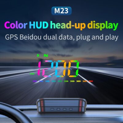 Heads Up Display for Cars, Color GPS Speedometer M23, HUD Display Car Windshield with Speed MPH, Compass Direction, Overspeed Alarm,Adaptive sensing light, USB Cable Plug & Play - Image 2