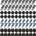 40PCS T5 T10 Car LED Bulbs Dash Lights with Twist Socket - Instrument Cluster Light Car Interior Replacement Bulb for Dashboard Panel Gauge Indicator Lamps Map Dome Lights (Blue)