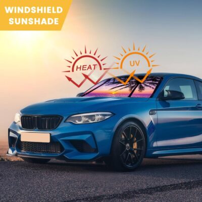Windshield Sun Shade, Car Sun Shade Windshield, Reflector Sunshade Offers Ultimate Protection for Car Interior, Reflective Polyester Blocks Heat for Cars,Trucks,SUVs (57 x 31.5 in) - Image 7