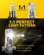 AUXITO H13 Bulbs, 900% Ultra-Bright 9008 Light, Direct Insert 5 Mins Installation, 60000Hrs Long Lifespan, No Flicker, 99% Compatibility, Pack of 2 - Image 3