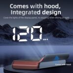 W2 White Heads Up Display for Cars Digital Speedometer for Car Speedometer for Car with speed, Triple Over-Speed Alarm, Auto Light Sensor, HUD Speedometer Universal Fit for All Vehicles - Image 6