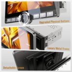 10.1" Single Din Android Car Stereo with 360° Rotatable Touch Screen - Android 13, Wireless CarPlay & Android Auto, 2G+64G, Built-in GPS/Wi-Fi/Bluetooth, Includes Backup Camera. - Image 4