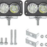 Motoforti Universal LED Off-Road Light/Flood Spot Combo Driving Fog Lights/for Pickup Trucks ATV Boat/3 Inch/40W 12-24V/Metal/White Light/2 Pcs