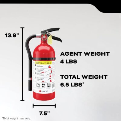 Kidde Commercial-Grade Fire Extinguisher for Office, Schools, Rechargeable, 2A10BC - Image 12
