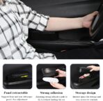Car Armrest Support Cover, Left Side Door Armrest Cushion Pad Extender with Storage Box, Anti-Slip & Waterproof Leather Driver Left Arm Rest Storage Cover, Car Accessories (Black, Style 1) - Image 3