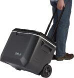 Coleman Xtreme 50qt Rolling Cooler with Wheels, Extra-Walled Insulation Keeps Ice up to 5 Days, Portable Wheeled Hard Chiller - Image 3