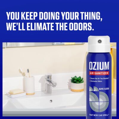 Ozium 3.5oz Air Sanitizer Spray & Odor Eliminator for Homes, Cars, Offices and More, New Car Smell, (Pack of 2) - Image 3