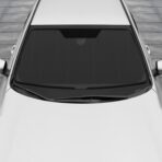 Motor Trend Black Accordion Folding Car Windshield Sun Shade - Blackout Sun Visor for Car Windshield - Foldable Jumbo Sunshade and Front Window Truck Sun Screen for UV Sun Protection - 66 x 27 - Image 3