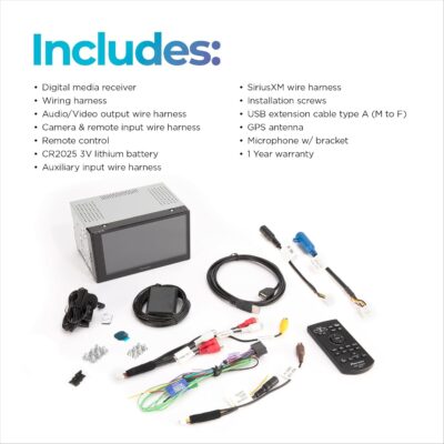 Pioneer DMH-W2770NEX 6.8" Capacitive Touchscreen, Double Din – Wireless & Wired Apple CarPlay & Android Auto, Bluetooth, Backup Camera, FLAC, Short Chassis, HD Radio - Image 7