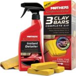 Mothers California Gold 3 Clay Bar Complete Kit, 3 80-gram Clay Bars + 16 oz. Instant Detailer + Microfiber Towel — Removes Contaminants, Restores Brilliance & Smoothness of Paint (07240)