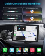 8” Wireless Apple CarPlay Screen for Car with Android Auto & 1080P Backup Camera, Rotatable Touchscreen Car Stereo, Vertical & Horizontal Mode, Bluetooth, GPS Navigation, Mirror Link - Image 3