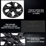 15 inch Replacement Hubcaps Fit for 2006-2011 Honda Civic, Wheel Rim Cover Compatible with 2013-2015 Honda Civic 15'' Steel Wheel; 4 Pcs (Glossy Black) - Image 2