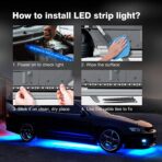Car Underglow Lights, Yielinth Exterior LED Strip Lights with App and RF Remote Control,16 Million Colors Underglow Kit for Car - Image 7