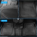 Nilight PVC Floor Mats for Cars Trucks SUVs,Universal Trim to fit for Most Vehicles,All Weather Protection Heavy Duty Floor Liners,Pack of 3 - Image 7
