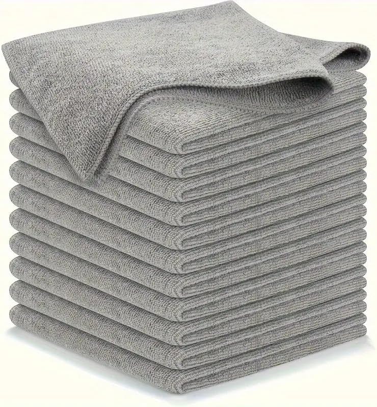 715AVy76GpL._AC_.jpg 10-Pack Upgraded Microfiber Cleaning Cloths – Premium Reusable Towels for Streak-Free Dusting, Polishing & Deep Cleaning in Kitchen, Bathroom, Windows & Cars - Image 1