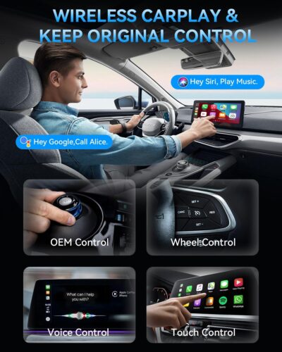 Wireless CarPlay Adapter for iPhone 2025 Upgraded, for Apple CarPlay Wireless Adapter, Plug and Play, Convert Wired Carplay for iOS 10+ - Image 5