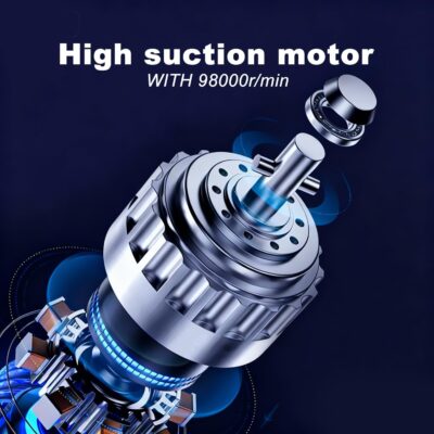 Car Vacuum Cleaner – 9000PA High Power Suction, DC 12V Portable Handheld Auto Vacuum with Attachments, Mini Car Interior Cleaner for Pet Hair, Dust, Crumbs, and Debris (Blush Pink) - Image 2