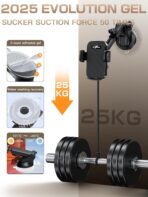 Topmake Car Phone Holder Mount,【2025 Upgrade】 3-in-1 Cell Phone Holder for Car, Dashboard Windshield, Suction Cup Hands-Free Car Phone Stand, Automobile Cradles Universal,Black - Image 2