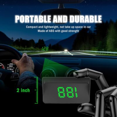 GPS Heads up Display for Cars with HD Large Font,USB Plug & Play Digital Speedometer for Car with Adjustable Brightness,Universal Car HUD Head up Display for Speed Displays - Image 6